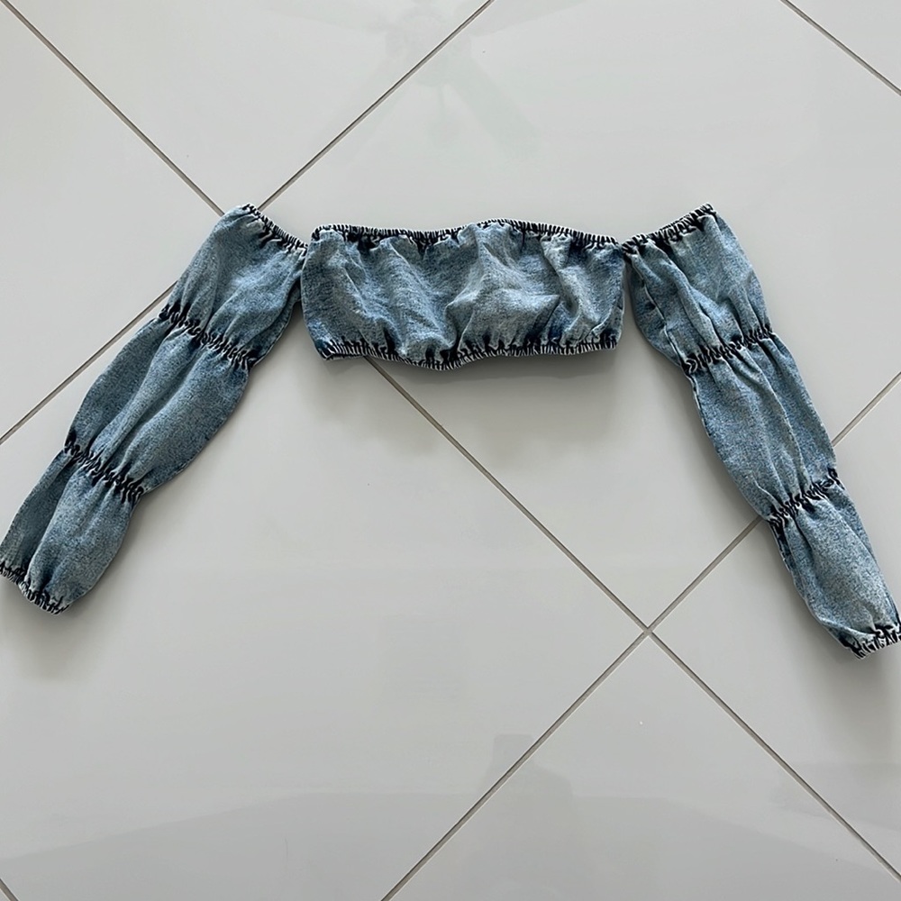 Denim crop top